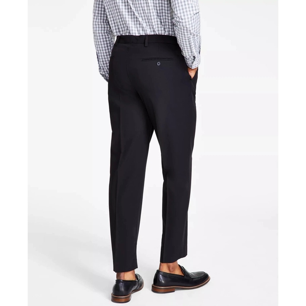 Nautica Men's Performance Stretch Modern-Fit Dress Pants Black 32W 30L